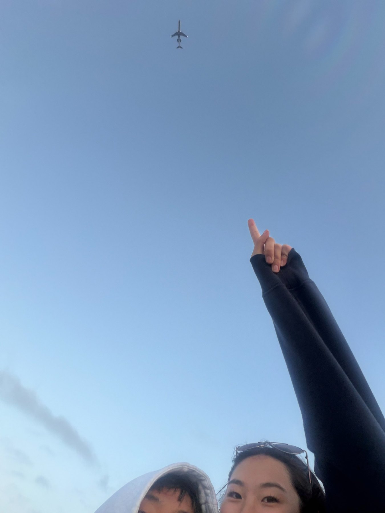 Pointing at plane